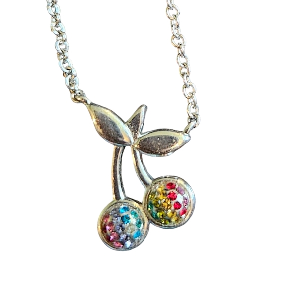 Beautiful Silver COACH Necklace w/Cherry Charm - Picture 2 of 7